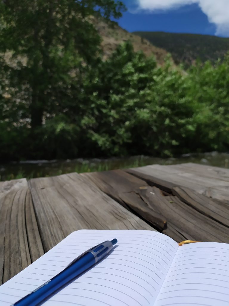 Writing in the mountains